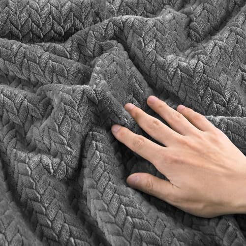 Megfordítható kötött flanel és bársony paplan szett – 3D levél textúrájú 3 részes ágyneműkészlet